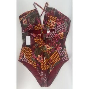 Sofia By Sofia Vergara One Piece Bathing Suit Jungle Print Size XL(16-18)  NWT